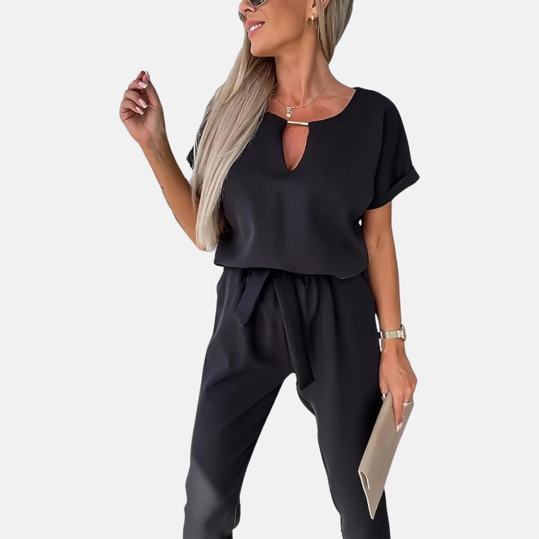 W&W Mode | Eleganter, festlicher Kurzarm-Damen-Overall für den Sommer