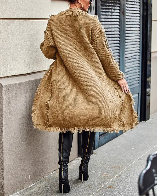 WW | Kuschelige Strickjacke Mit Kordeln