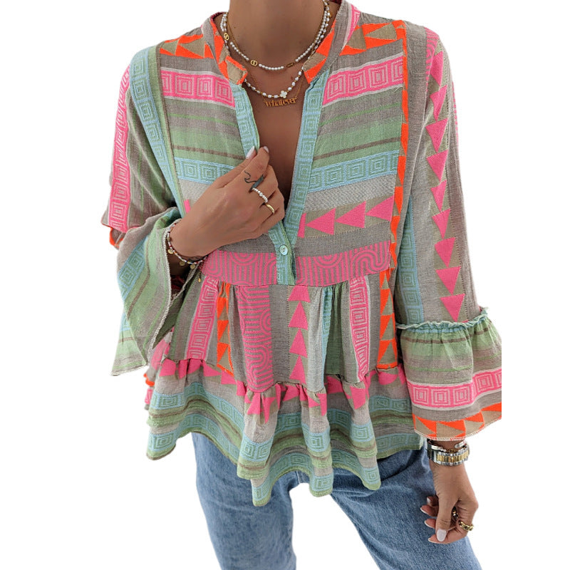 W&W Mode Langarmshirt mit Print für Damen