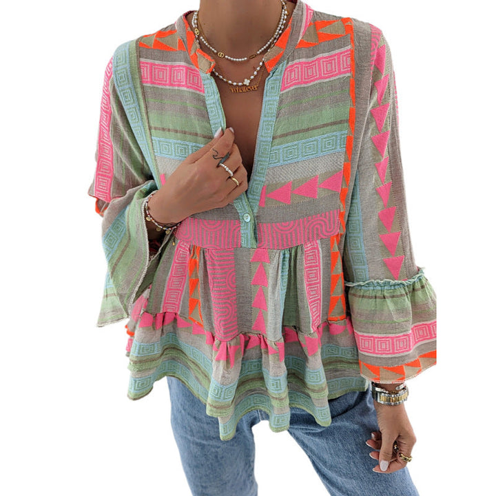 W&W Mode Langarmshirt mit Print für Damen