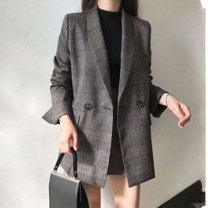 WW | blazer mit karierter jacke