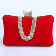 WW-förmige Diamant-Wildleder-Tasche
