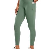 WW | Schnell Trocknende Damen Yogalegging Mit Hohem Bund Und Tasche