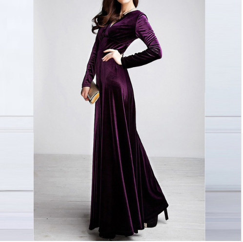 W&W Mode | Glamorous Chic Kleid mit verdicktem V-Ausschnitt
