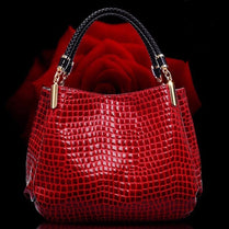 WW | Schultertasche Mit Krokodil Muster