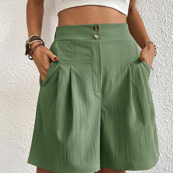 Damen-Shorts aus Baumwoll-Polyester-Mischgewebe mit elastischem Bund