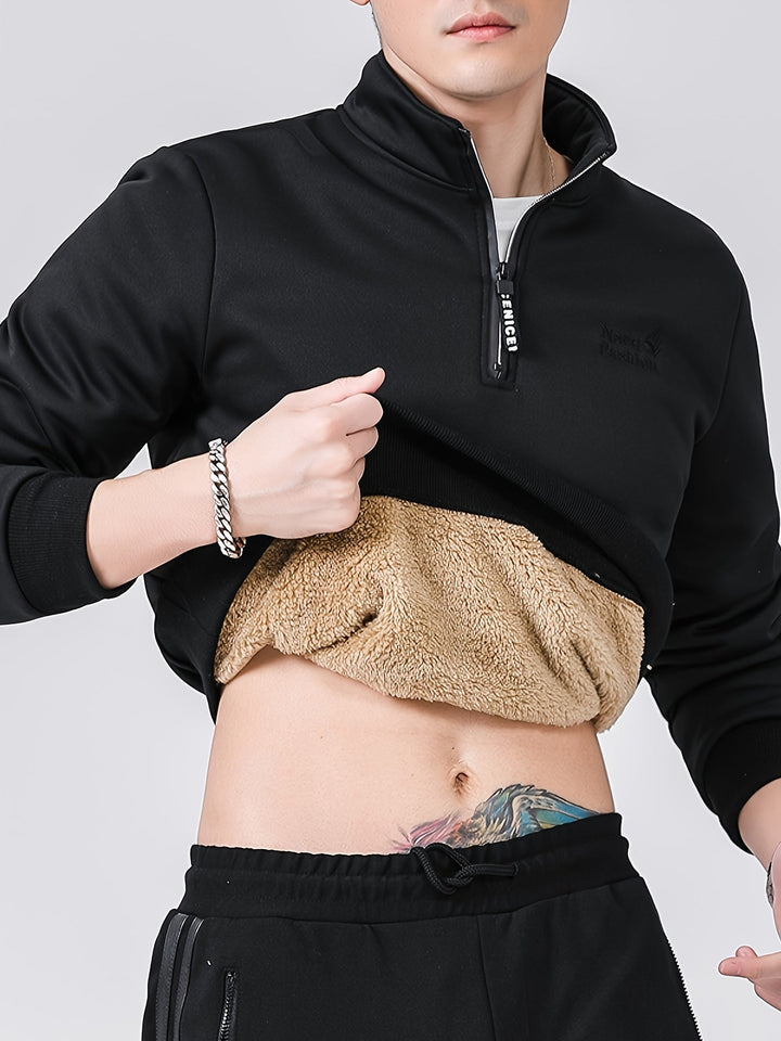 W&W Mode | Herren Pullover mit Stehkragen für Herbst Winter
