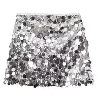 WW | Rosiedress Elastischer Bund Pailletten Minirock