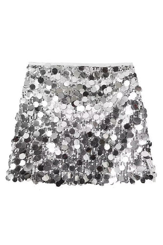 WW | Rosiedress Elastischer Bund Pailletten Minirock