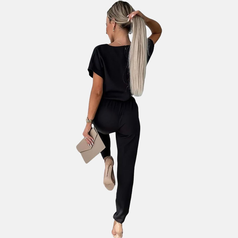WW | Eleganter, festlicher Kurzarm-Damen-Overall für den Sommer