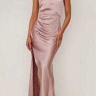 WW | Rosiedress Rückenfrei Seitenschlitz Maxi Cami Kleid