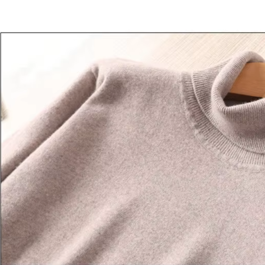 WW | Herren Wollpullover Mit Rollkragen Und Schlankem Design