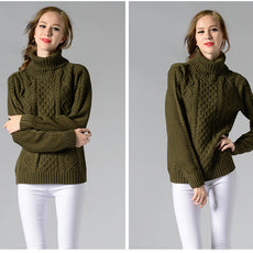Celina™ - Damen Rollkragenpullover mit langen Ärmeln und Kabelstrick