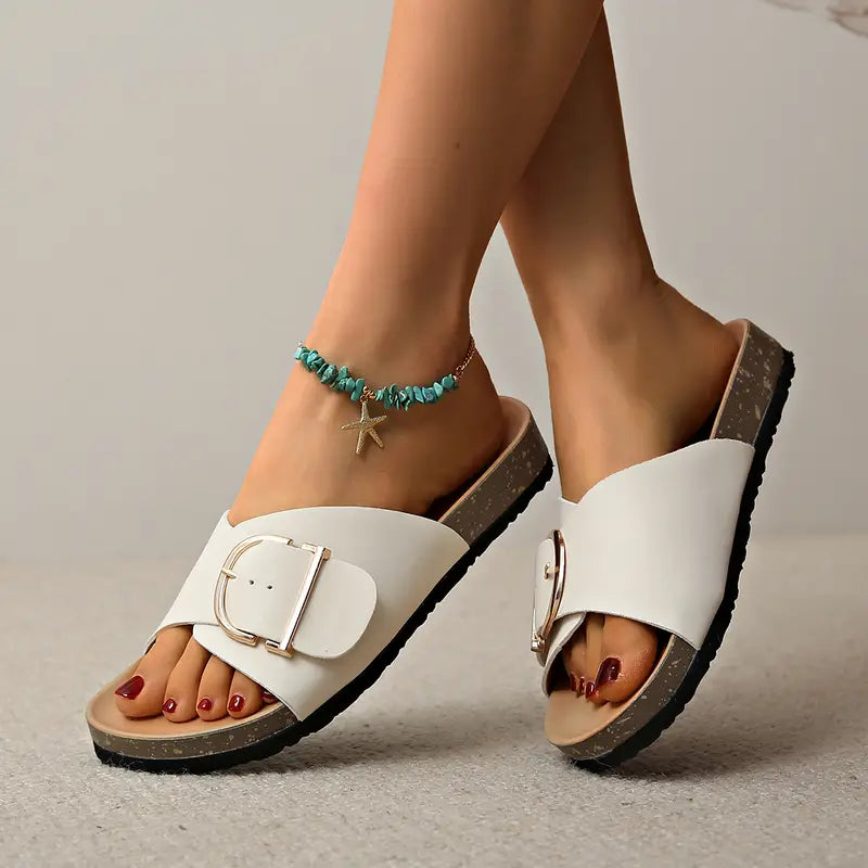 WW | Orthopädisch Flache Sandalen mit Einstellbarer Schnalle Riemen