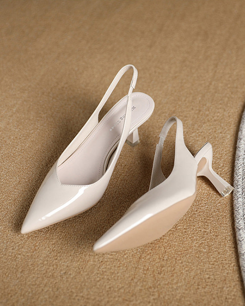 WW | Einfarbige, Temperamentvolle High Heels mit Spitzer Zehenpartie