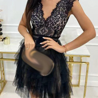 WW | Einfaches Abendkleid für Damen Mini