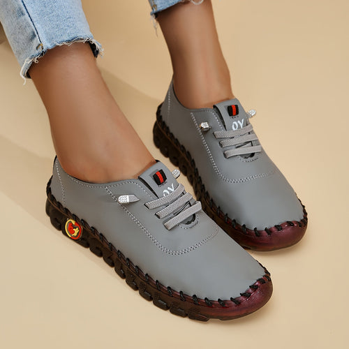 W&W Mode | Bequeme Lederschuhe Mit Runder Spitze