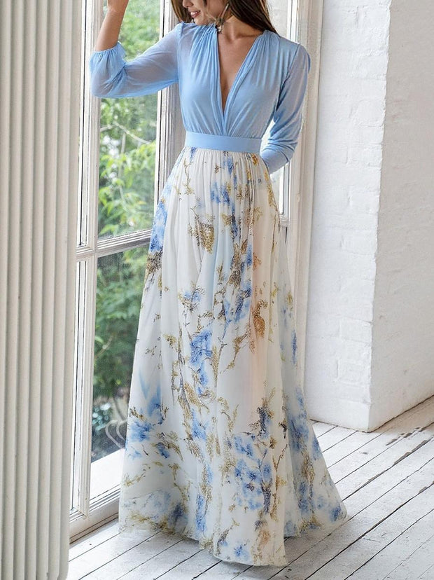 WW | Schillerndes Maxikleid Mit Blumendruck