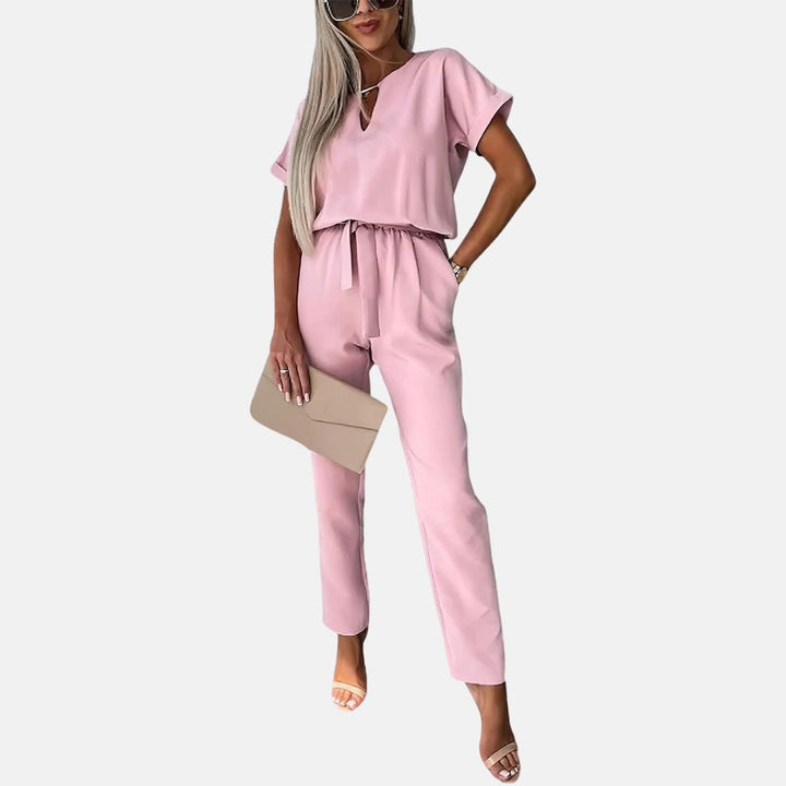 W&W Mode | Eleganter, festlicher Kurzarm-Damen-Overall für den Sommer