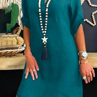 WW | Rosiedress Revers V-Ausschnitt Roll-Up-Ärmel Hemdkleid