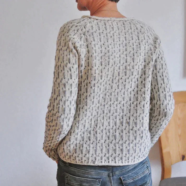 Chic graue Pullover mit U-Boot-Ausschnitt