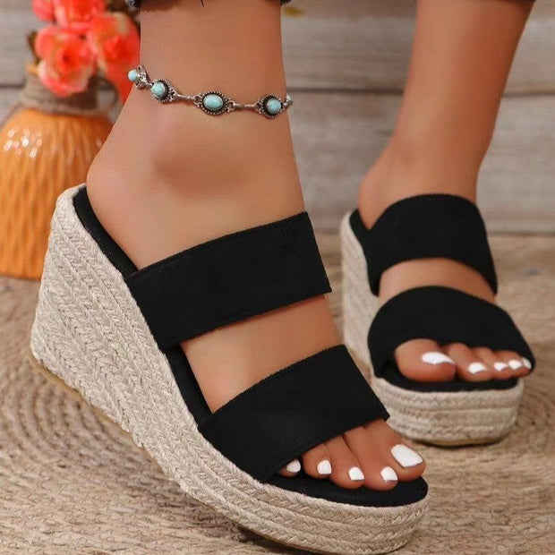 bequeme Sandalen mit hohem Absatz
