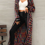 Lange Strickjacke im Vintage-Stil