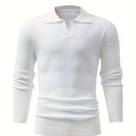 WW - Lässiger Herrenpullover mit V-Ausschnitt