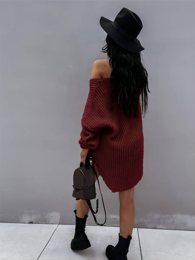 WW - Übergroßes Strickkleid