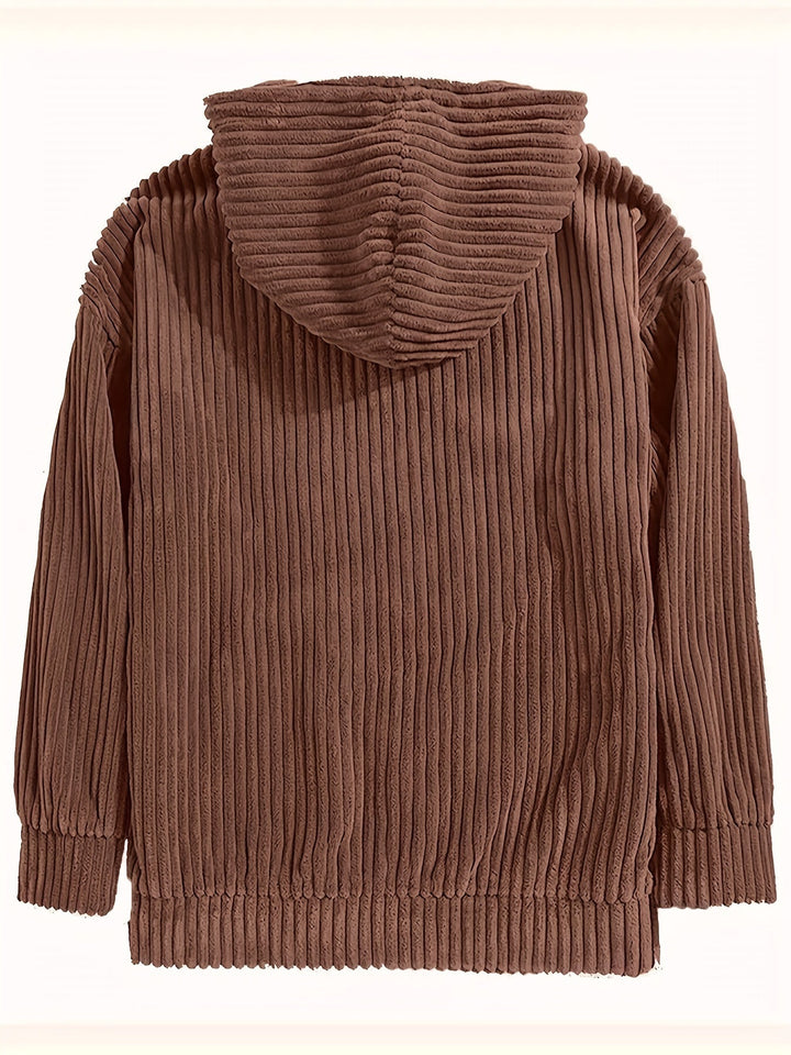 W&W Mode | Pullover Mit Kapuze Aus Cord