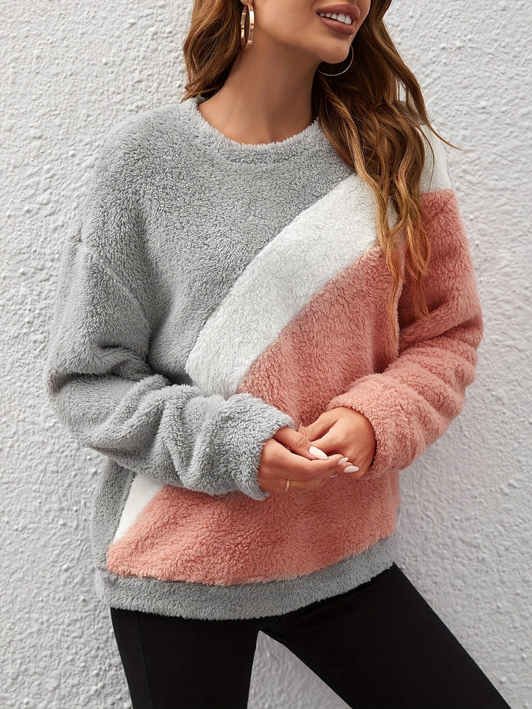 Wolff | Colour Block R hals Langarm Fleece Pullover