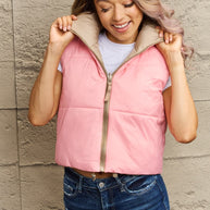 WW | Zip-Up Drawstring Puffer Weste