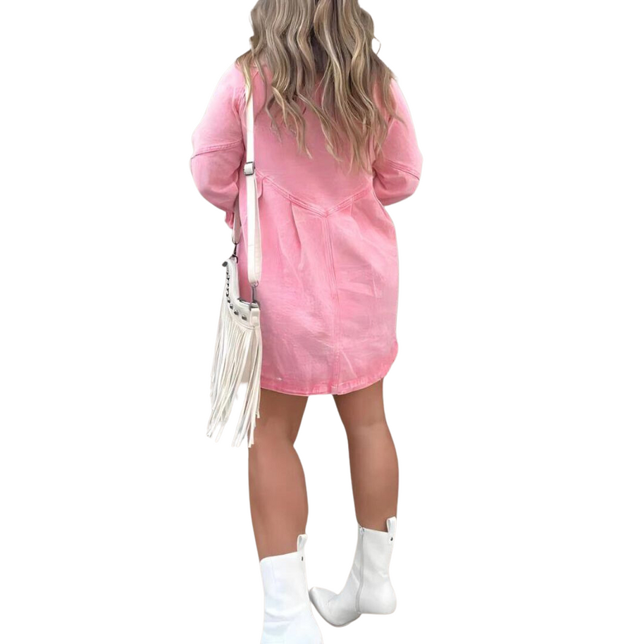 WW | Langärmeliges Denim-Kleid