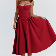 WW | Ärmelloses Midikleid Mit Korsett Passform