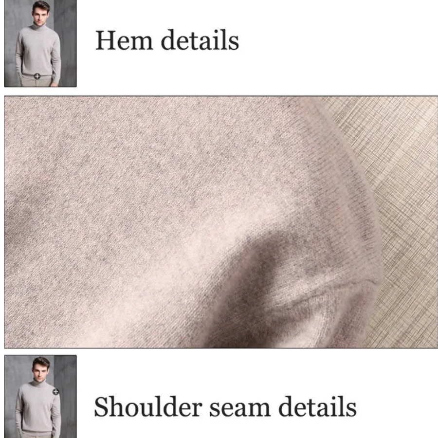 WW | Herren Wollpullover Mit Rollkragen Und Schlankem Design