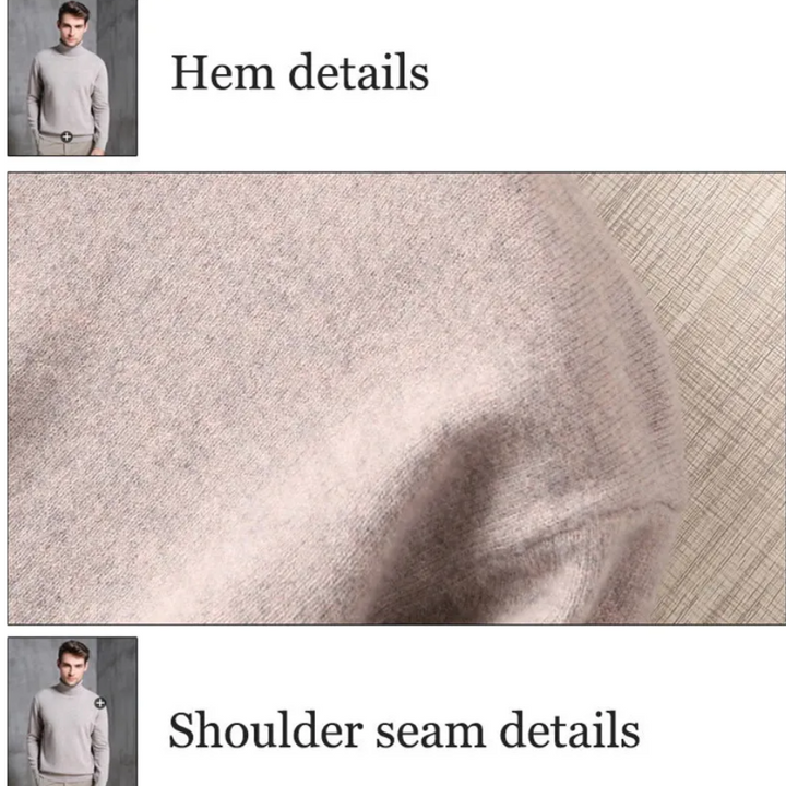 W&W Mode | Herren Wollpullover Mit Rollkragen Und Schlankem Design