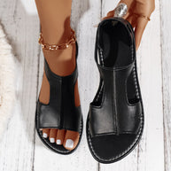 WW | Sandalen mit Elastischem Riemen, Leichte Flache Sommerschuhe