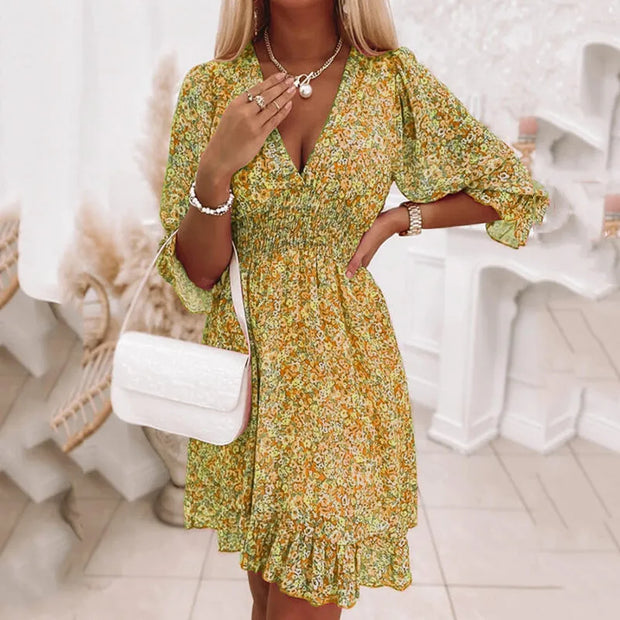 WW | Blumiges A-Linien-Kleid