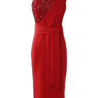 WW | Tampa Nights Pailletten Patch Schlitz Partykleid
