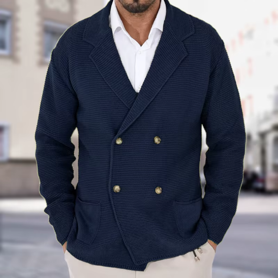 WW | Doppellagiger Herren Strickblazer Für Zeitlose Eleganz