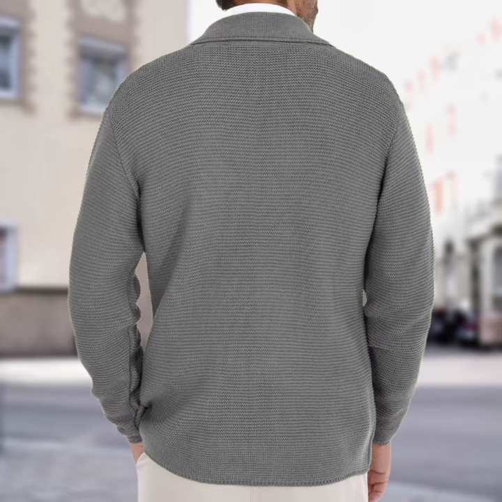 W&W Mode | Doppellagiger Herren Strickblazer Für Zeitlose Eleganz