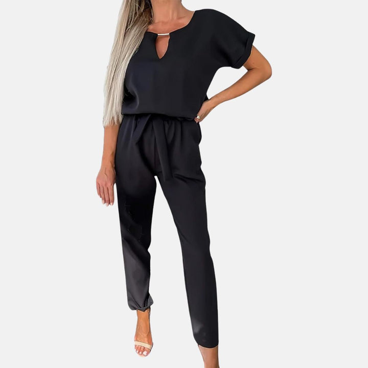 W&W Mode | Eleganter, festlicher Kurzarm-Damen-Overall für den Sommer