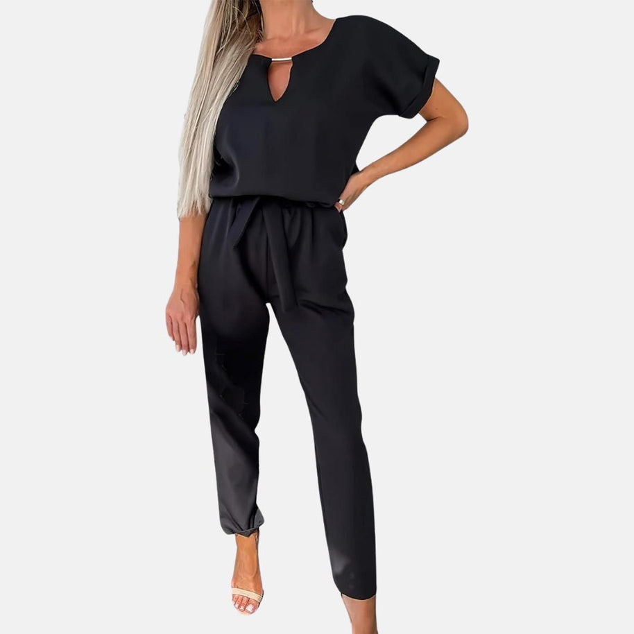 WW | Eleganter, festlicher Kurzarm-Damen-Overall für den Sommer