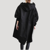 WW | Damen Trenchcoat lang leicht mit Kapuze Jacke