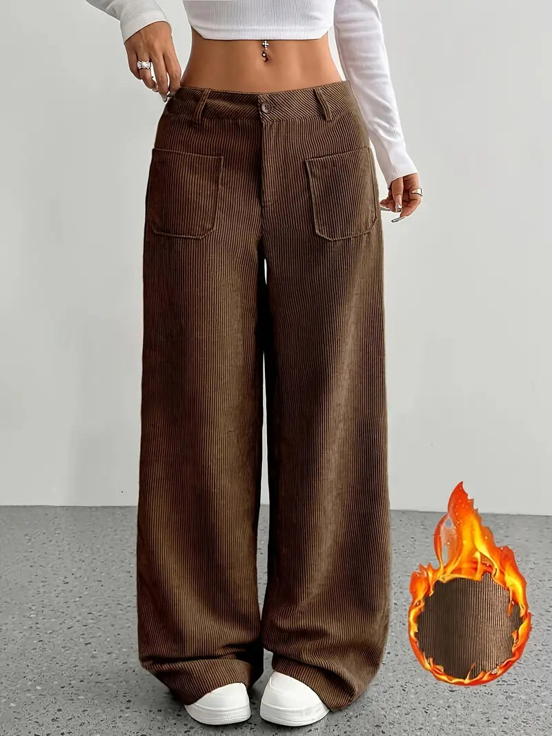 WW | Cordhose Mit Weitem Bein Für Frauen