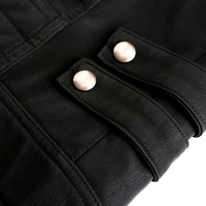 W&W Mode | Lässige Männliche Lederjacke Für Männer