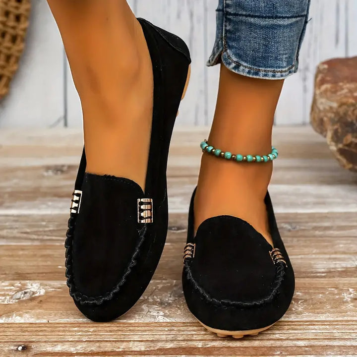 W&W Mode | Leichte Wildlederschuhe mit Flacher Rutschfester Sohle