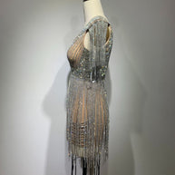 WW | Hollow-out Enge Nische Mantel Hochwertiges Kleid