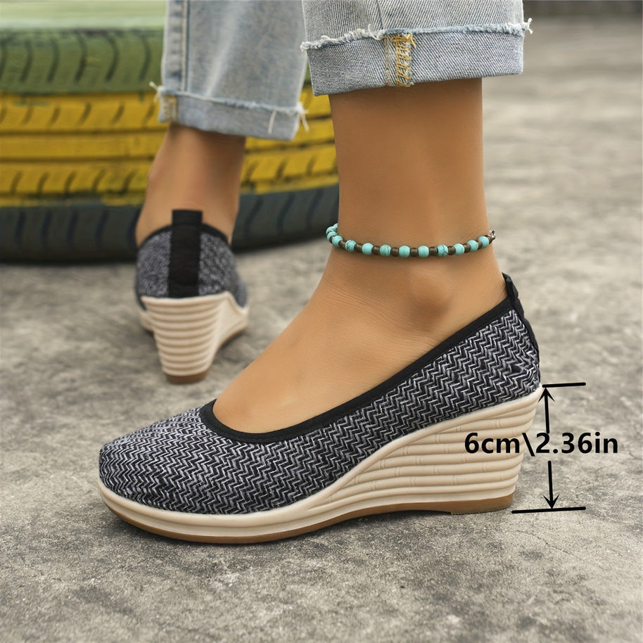 WW | Atmungsaktive Slipper Mit Keilabsatz Schuhen