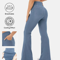 Atmungsaktive High Waist Jeans mit Kühleffekt